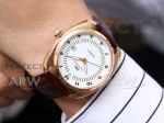 Perfect Replica IWC Portofino White Face Rose Gold Bezel Green Markers 40mm Watch